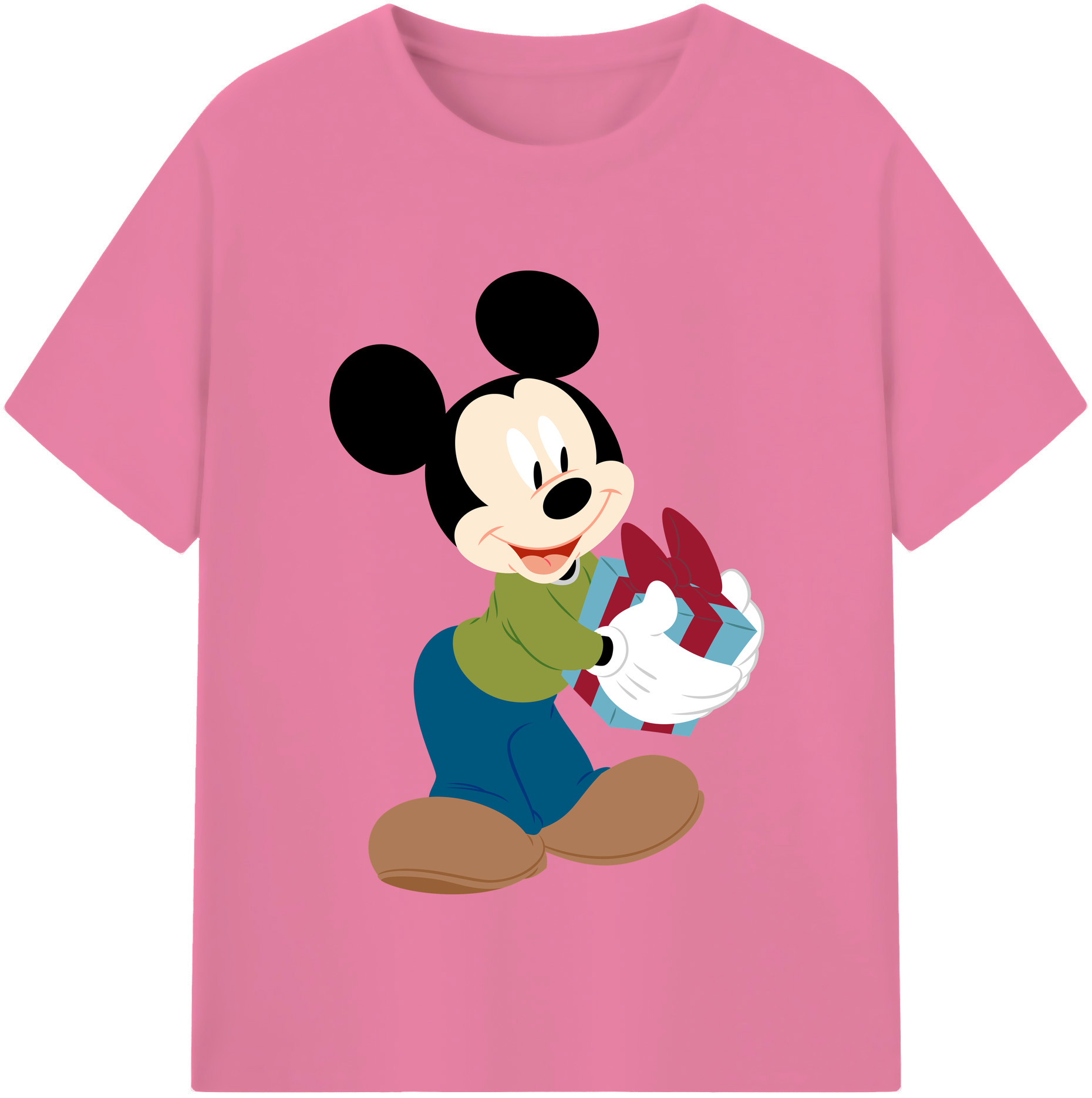 （画像用） ミッキーマウス Mickey Mouse 綿100％半袖Tシャツ（フロントプリント）